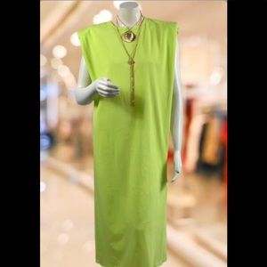 Padded shoulder dress